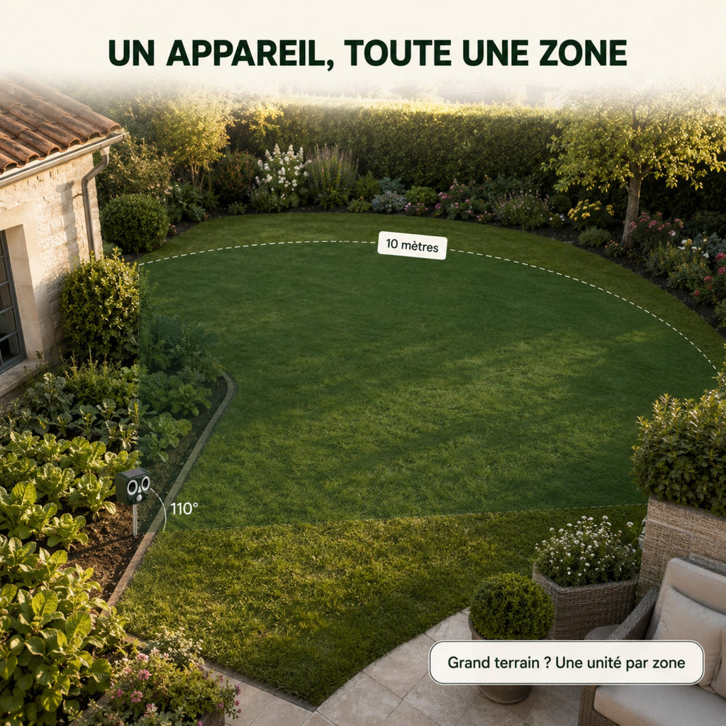 Répulsif Pigeon Ultrason Solaire SkyGuard™ — Triple Dissuasion Jour et Nuit