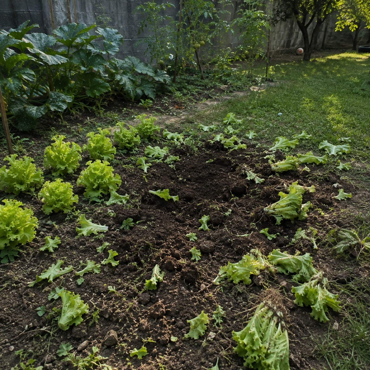 Le potager et les massifs